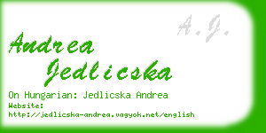 andrea jedlicska business card